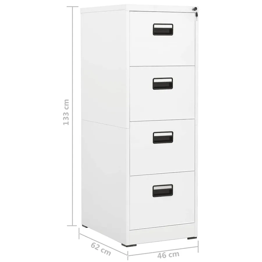 Classeur Blanc 46x62x133 cm Acier - 11