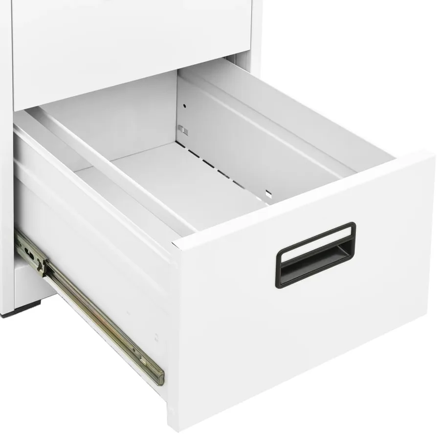 Classeur Blanc 46x62x133 cm Acier - 7