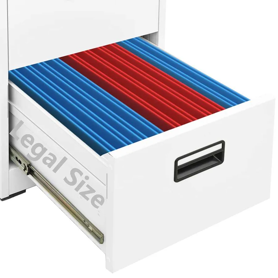 Classeur Blanc 46x62x133 cm Acier - 8