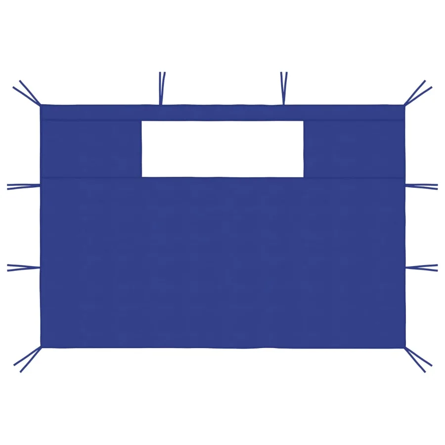 Parois latérales de belvédère avec fenêtres 2 pcs Bleu - 2