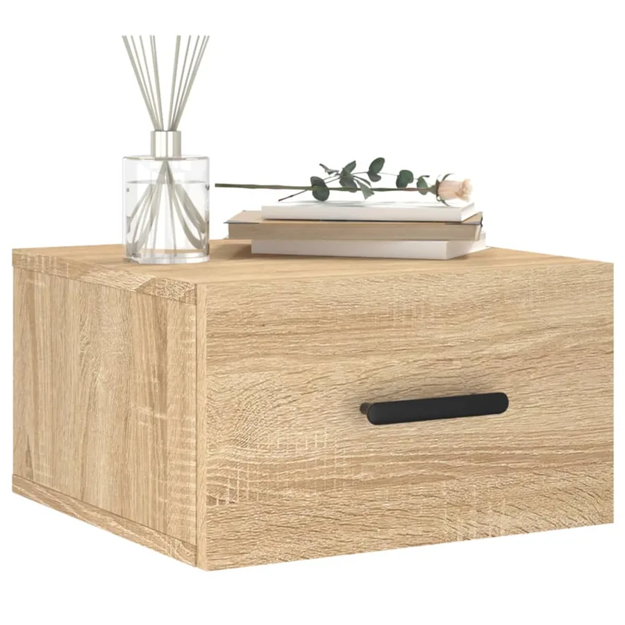 Tables de chevet murales 2 pcs chêne sonoma 35x35x20 cm - 3