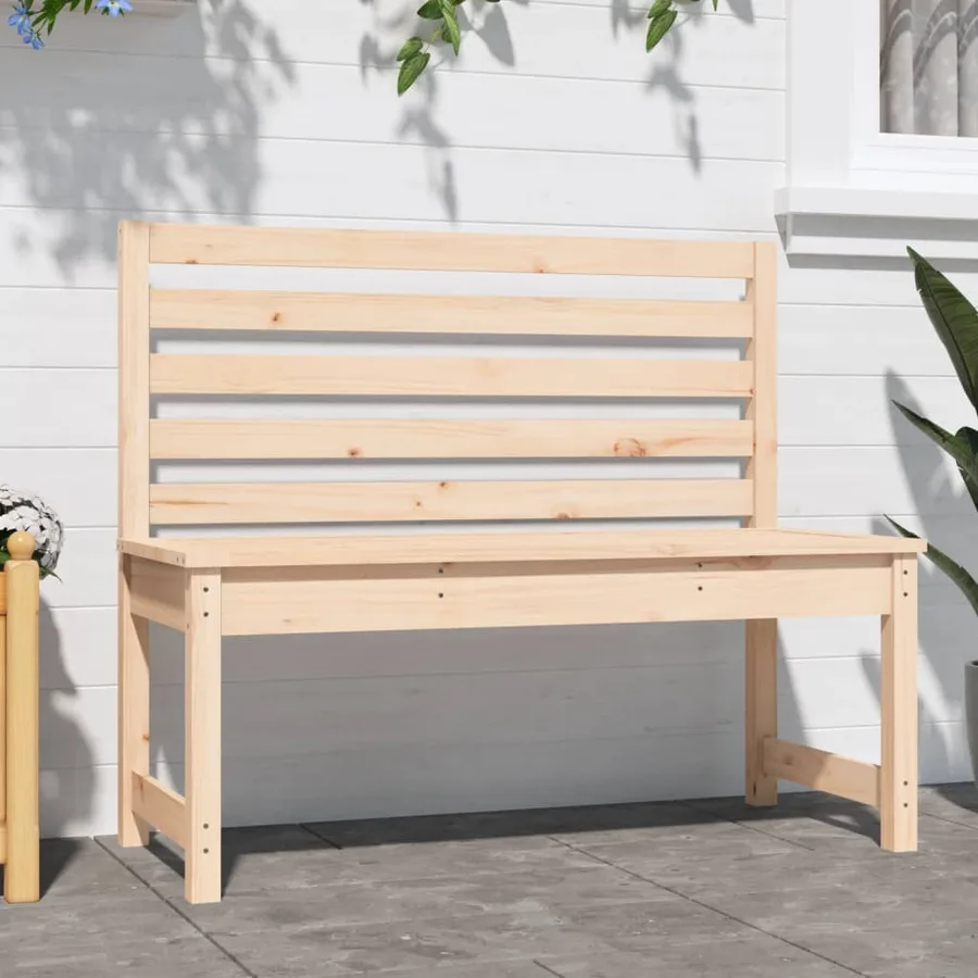 Banc de jardin 109 cm bois massif de pin - 3