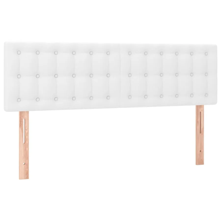 Tête de lit à LED Blanc 144x5x78/88 cm Similicuir - 4
