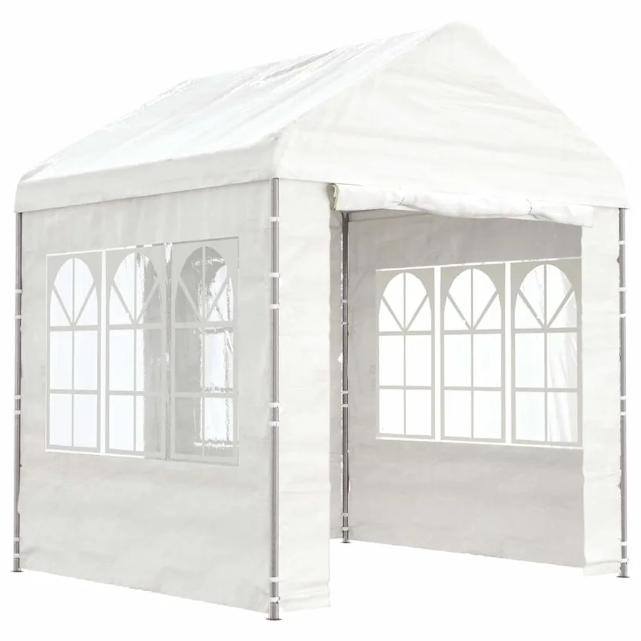 Belvédère avec toit blanc 2,28x2,23x2,69 m polyéthylène - 2