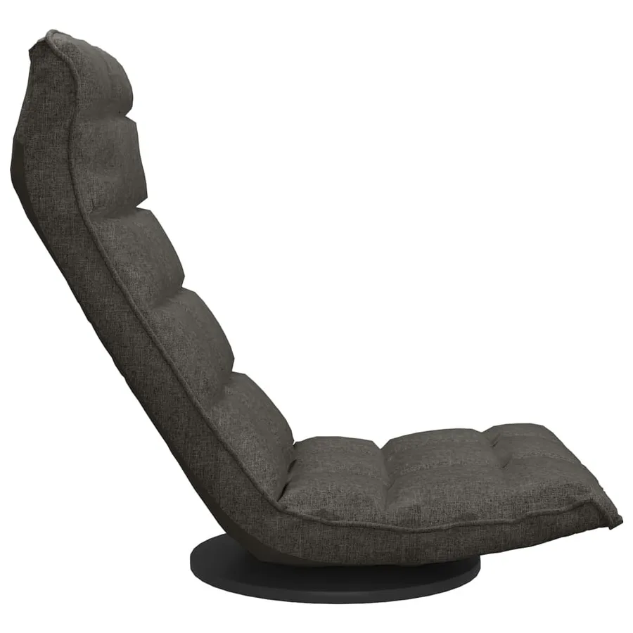 Chaise de sol pivotante Gris foncé Tissu - 4