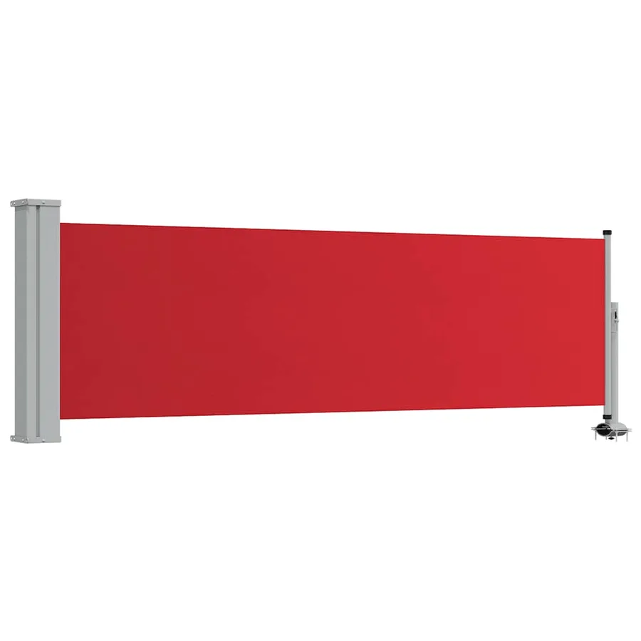 Auvent latéral rétractable de patio 80x300 cm Rouge - 2