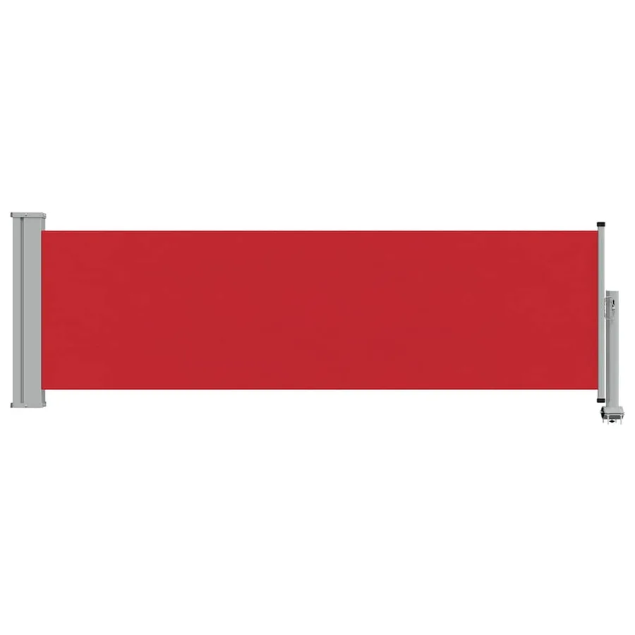 Auvent latéral rétractable de patio 80x300 cm Rouge - 3