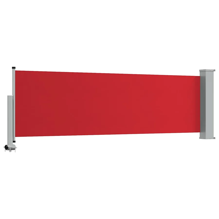 Auvent latéral rétractable de patio 80x300 cm Rouge - 6
