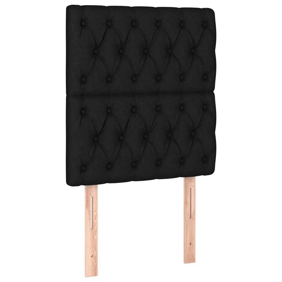 Tête de lit à LED Noir 80x7x118/128 cm Tissu - 4