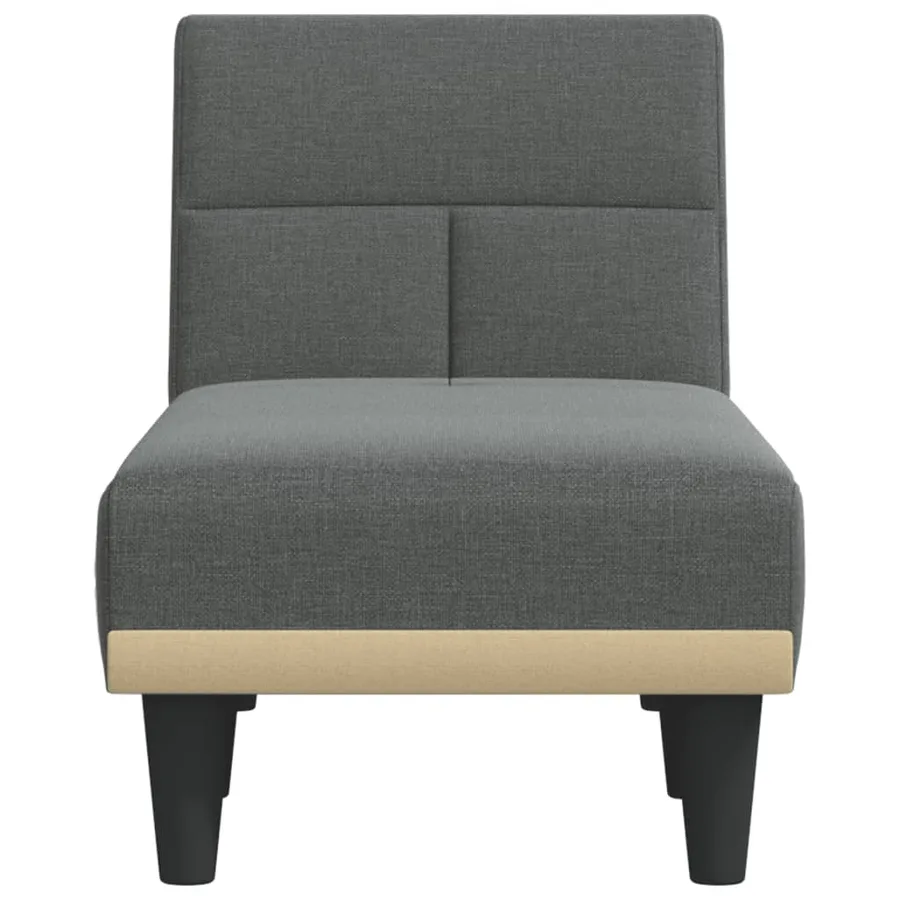 Chaise longue gris foncé tissu - 4
