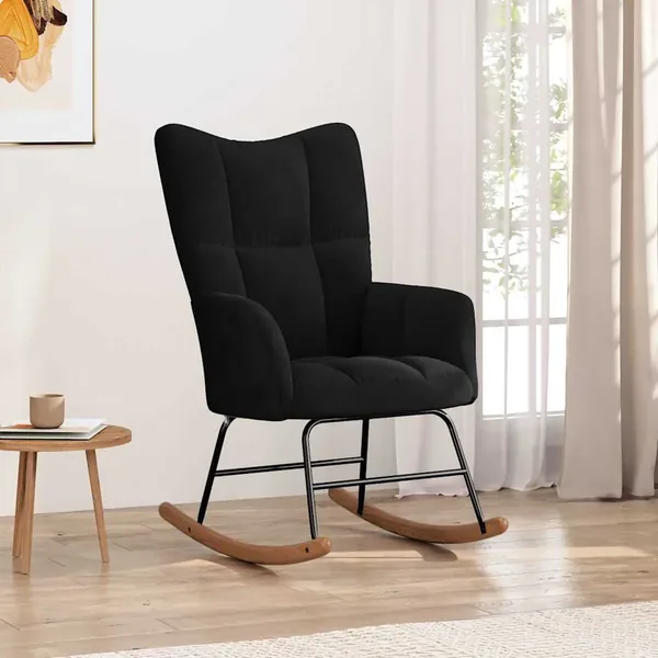 Chaise à bascule Noir Velours