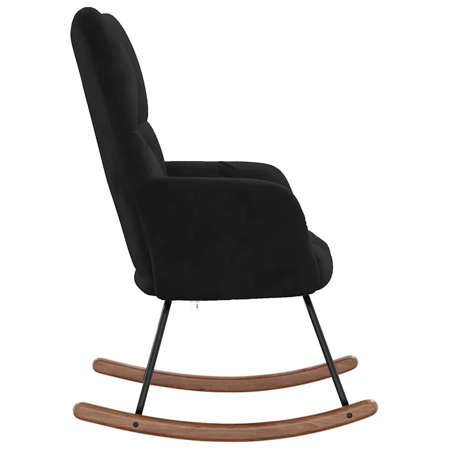 Chaise à bascule Noir Velours - 5