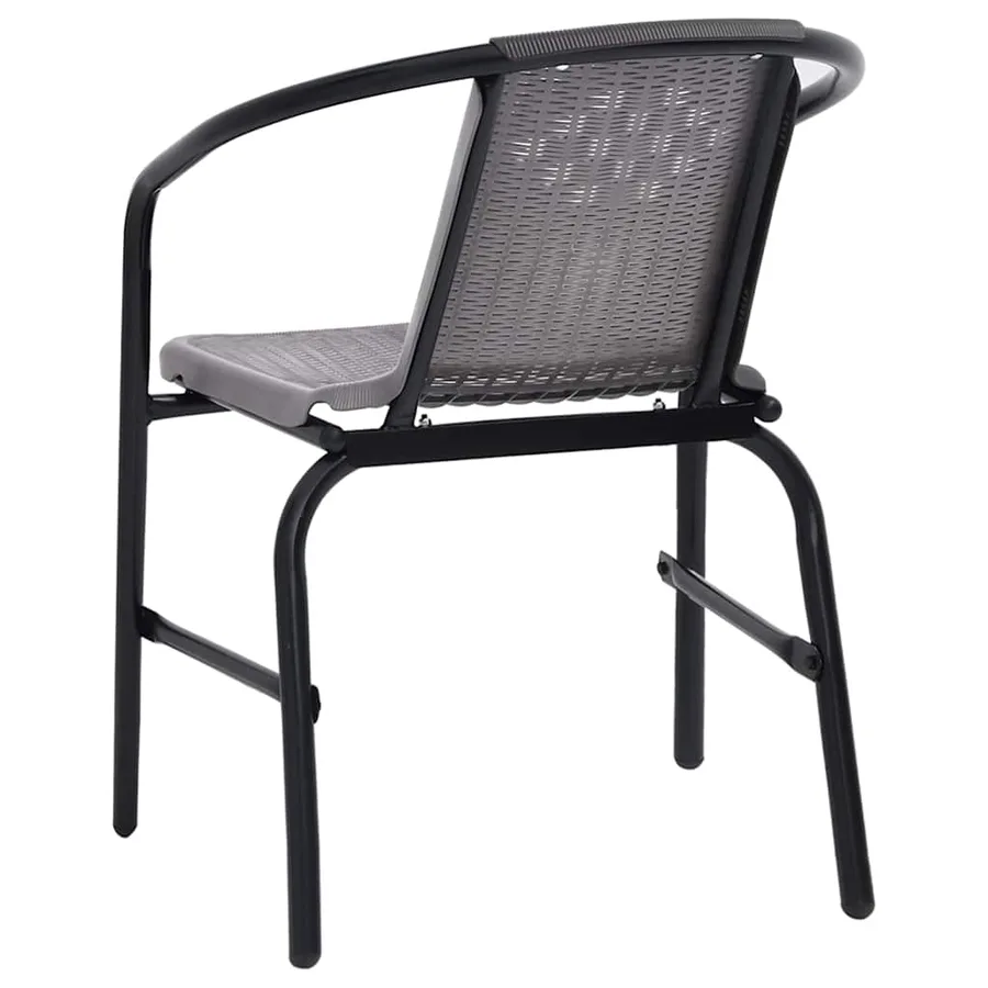 Chaises de jardin lot de 4 Rotin plastique et acier 110 kg - 5