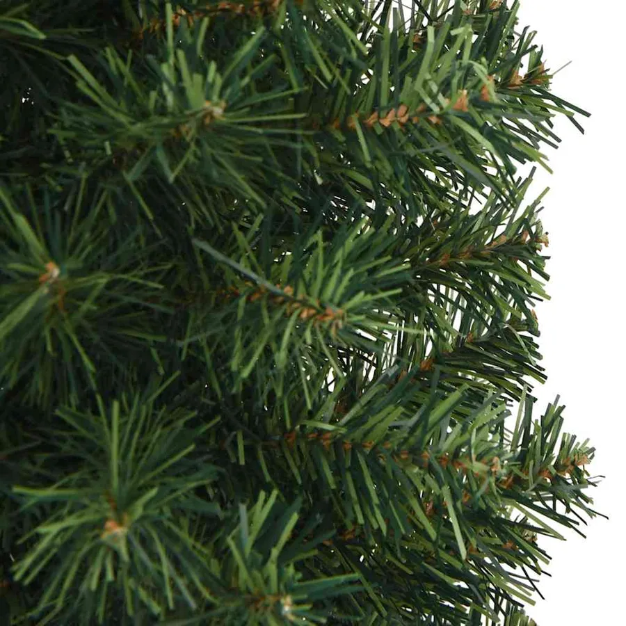 Sapin de Noël artificiel mince avec support vert 150 cm PVC - 5