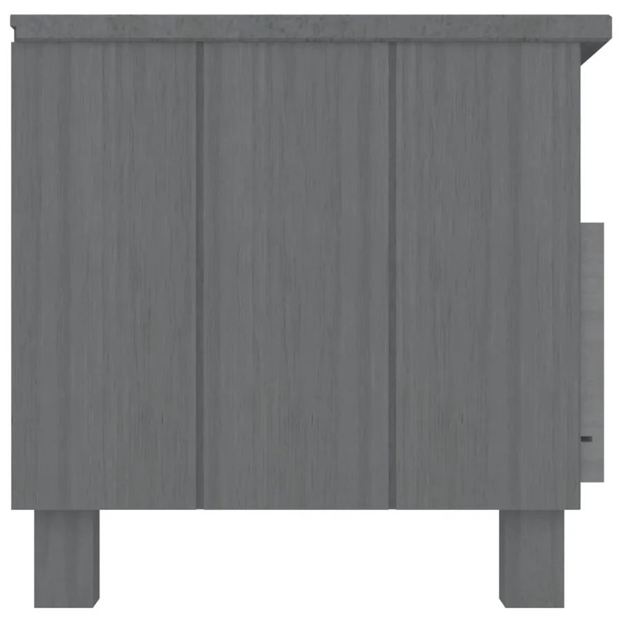 Meuble TV HAMAR Gris foncé 106x40x40 cm Bois massif de pin - 4
