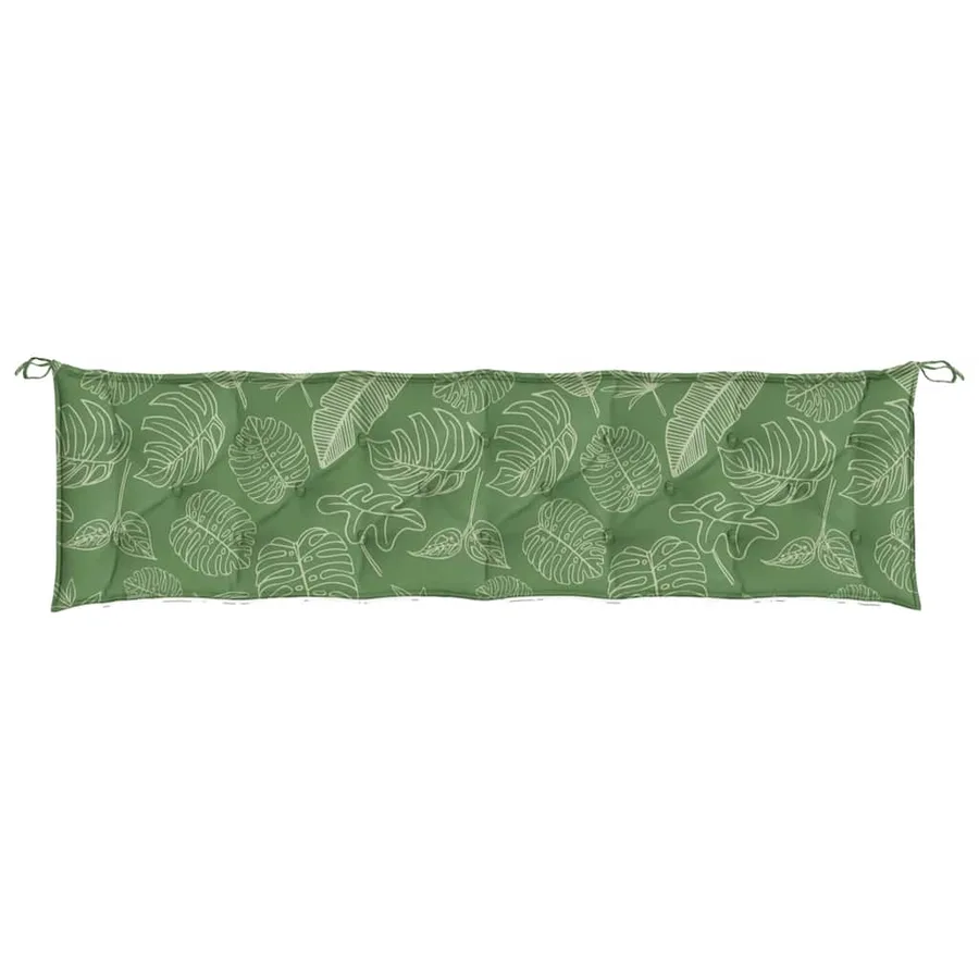 Coussins de banc de jardin lot de 2 motif de feuilles tissu - 6