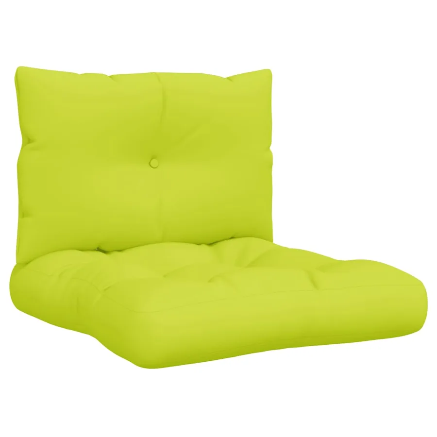 Coussins de palette lot de 2 vert vif tissu - 2