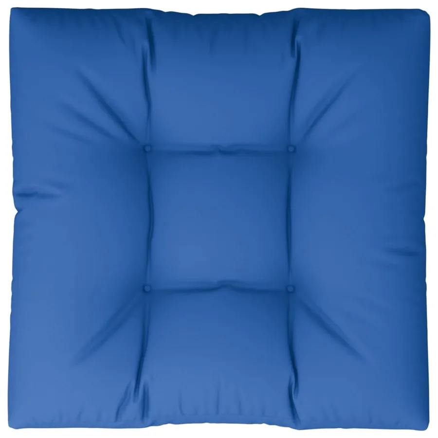 Coussin de palette bleu royal 70x70x12 cm tissu - 6