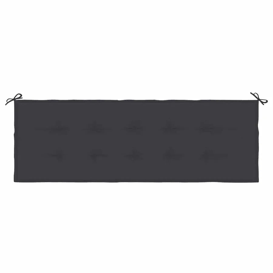 Coussin de banc de jardin noir 150x50x3 cm tissu oxford - 4