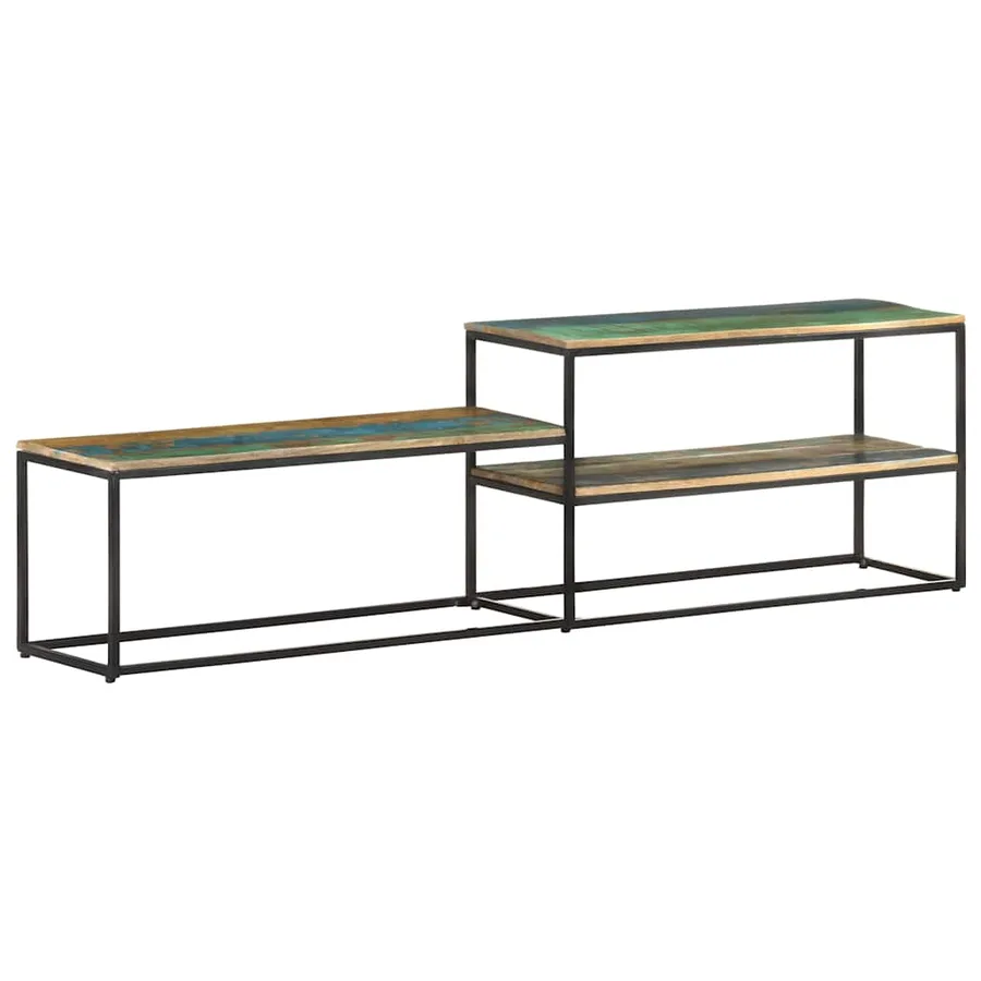 Meuble TV 180x30x50 cm Bois de récupération massif - 11
