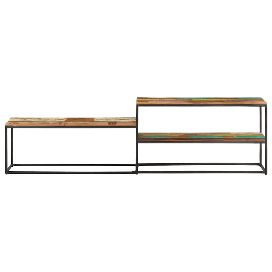 Meuble TV 180x30x50 cm Bois de récupération massif - 2