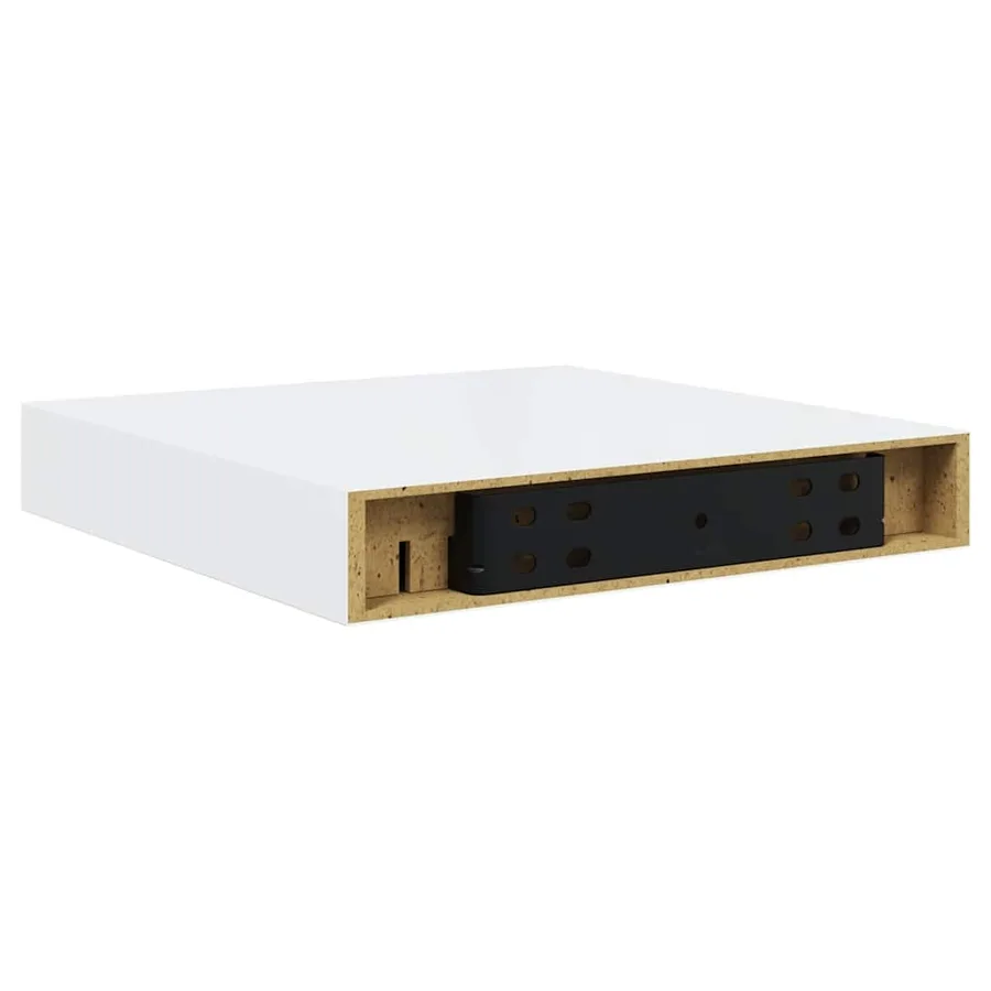 Étagère murale flottante 2 pcs Blanc brillant 23x23,5x3,8cm MDF - 10