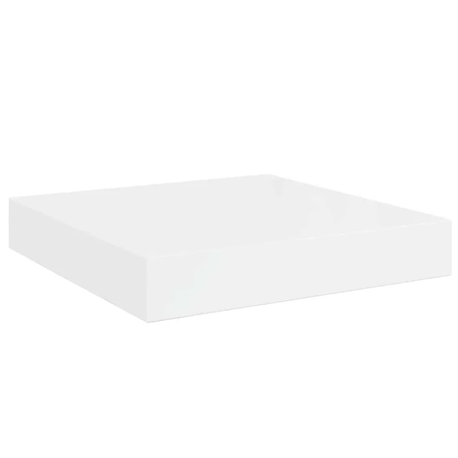Étagère murale flottante 2 pcs Blanc brillant 23x23,5x3,8cm MDF - 6