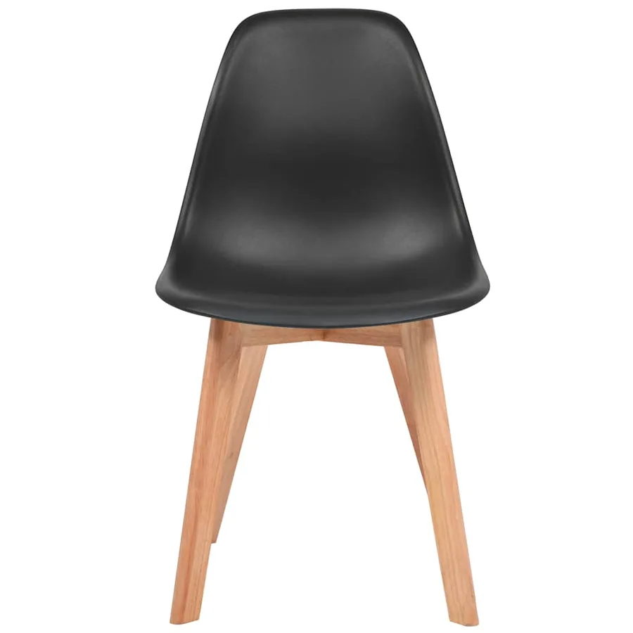Chaises à manger lot de 2 Noir Plastique - 2
