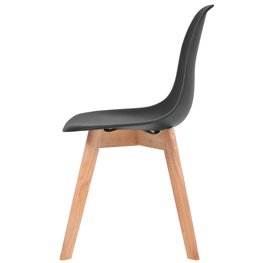 Chaises à manger lot de 2 Noir Plastique - 4