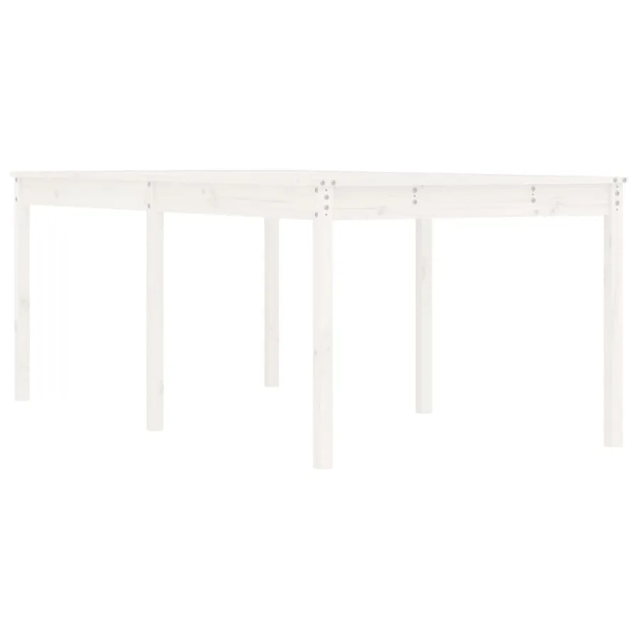Table de jardin blanc 203,5x100x76 cm bois massif de pin - 2