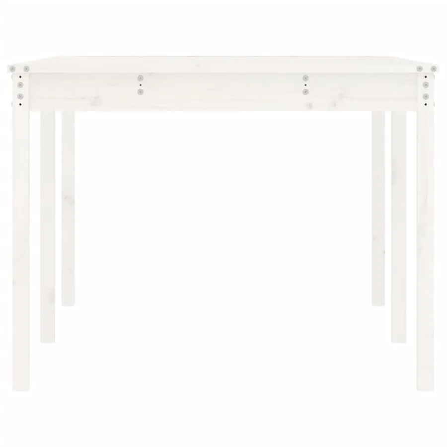 Table de jardin blanc 203,5x100x76 cm bois massif de pin - 6