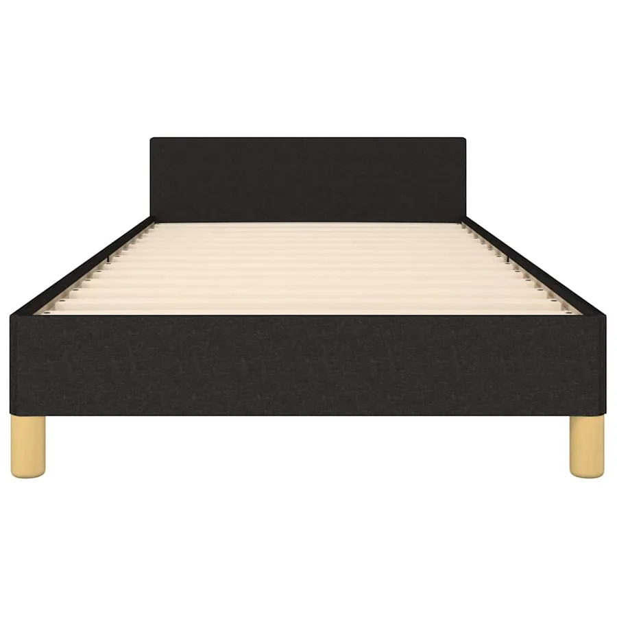 Cadre de lit sans matelas noir 80x200 cm tissu - 6