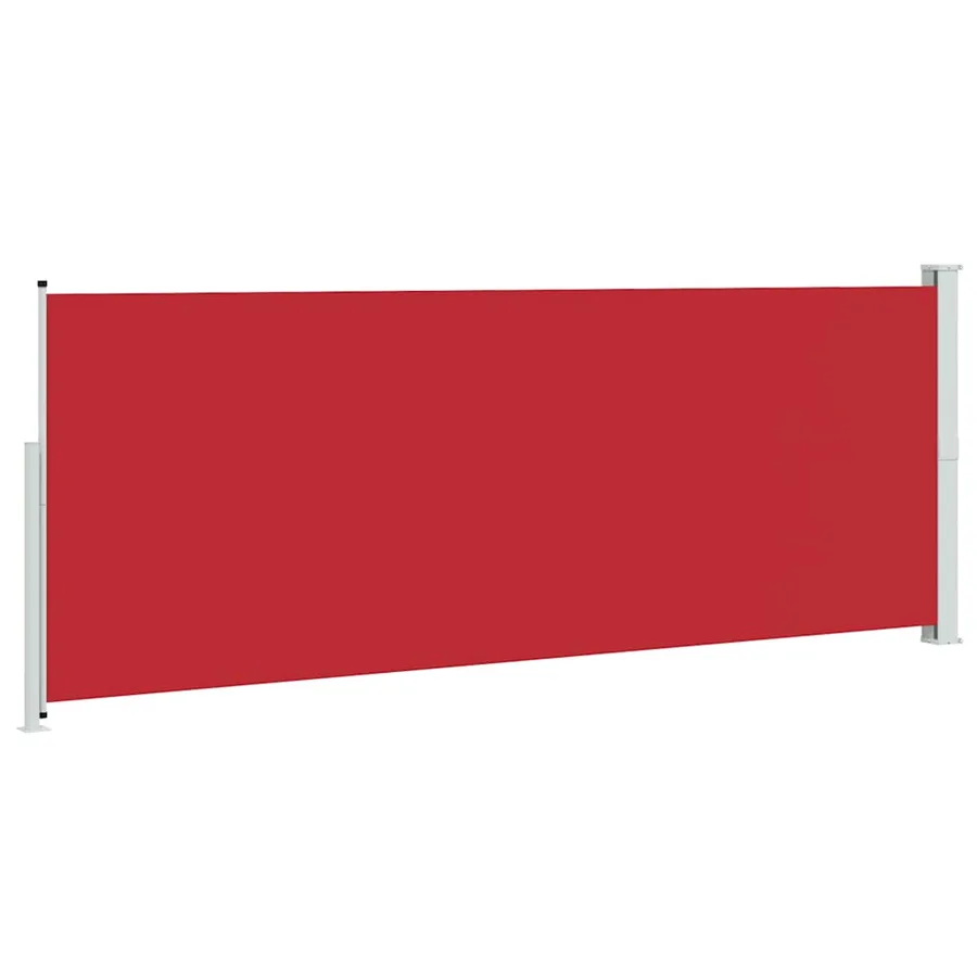 Auvent latéral rétractable de patio 180x500 cm Rouge - 6