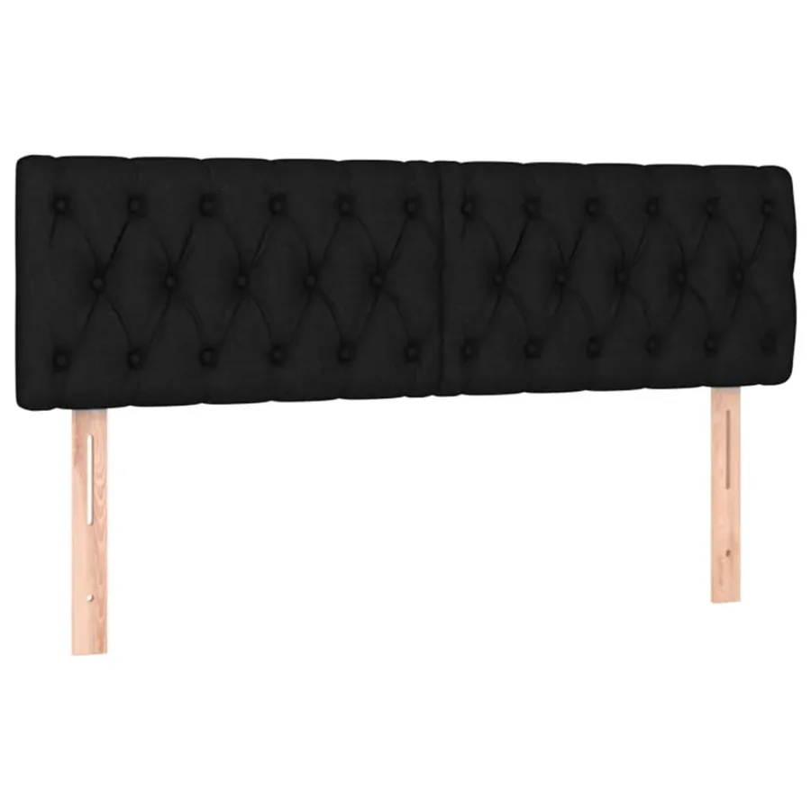 Têtes de lit Noir 160x7x78/88 cm Tissu - 2