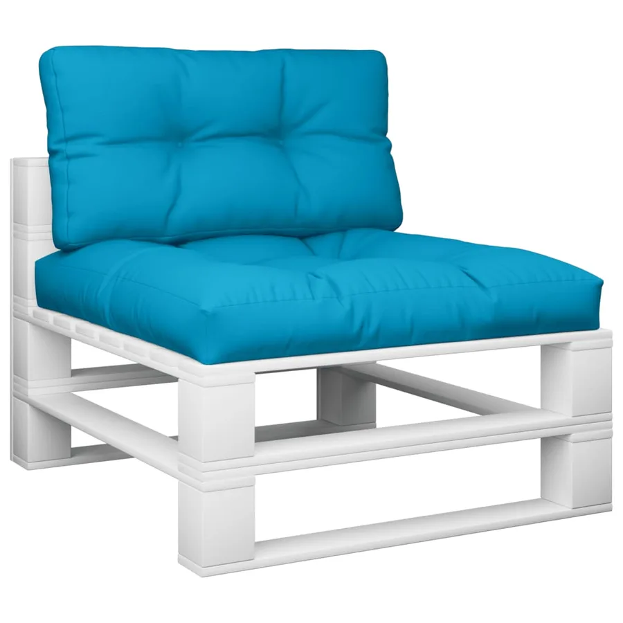 Coussins de palette lot de 2 bleu tissu - 3
