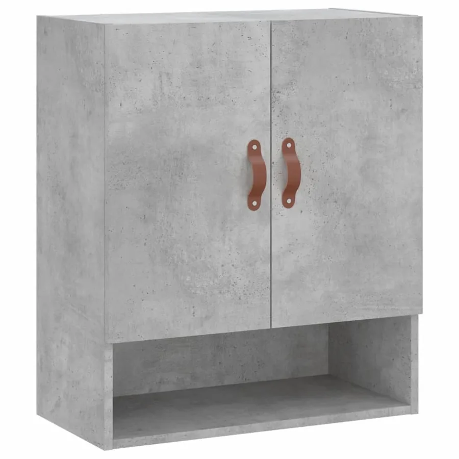 Armoire murale gris béton 60x31x70 cm bois d'ingénierie - 2