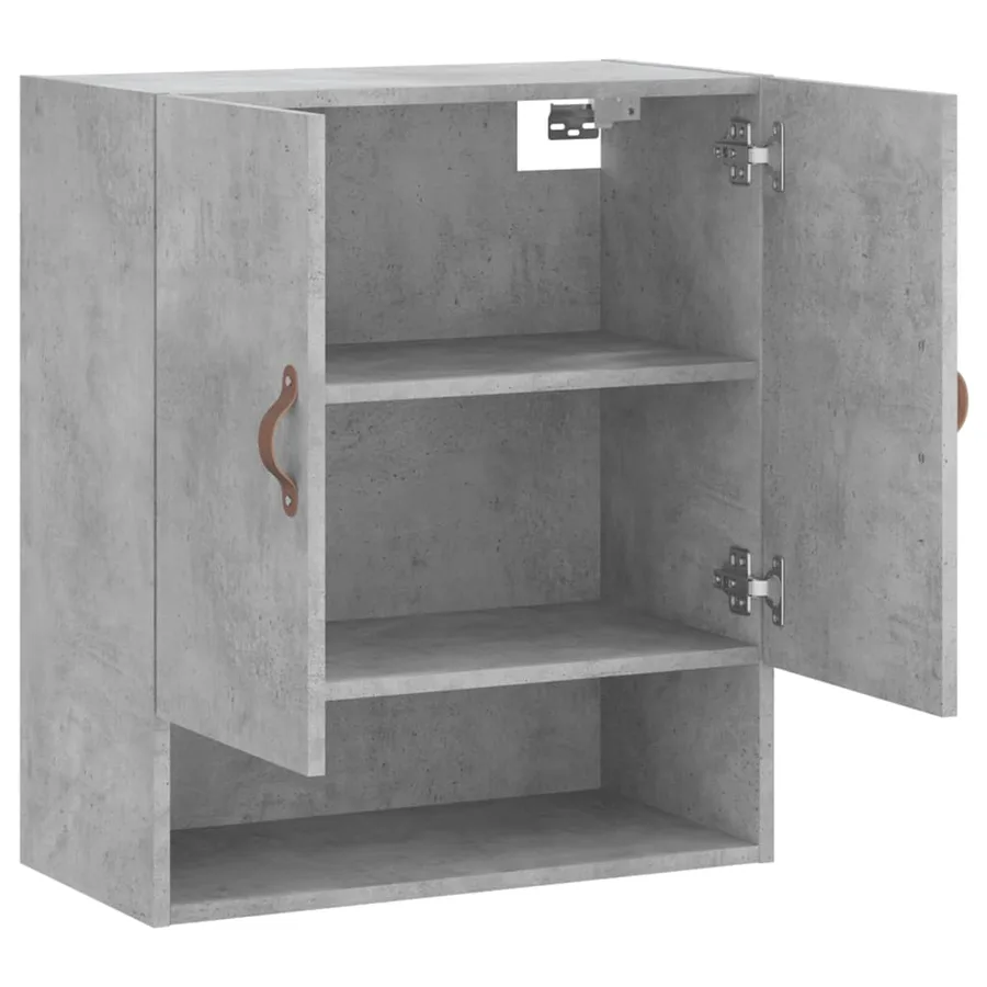 Armoire murale gris béton 60x31x70 cm bois d'ingénierie - 6