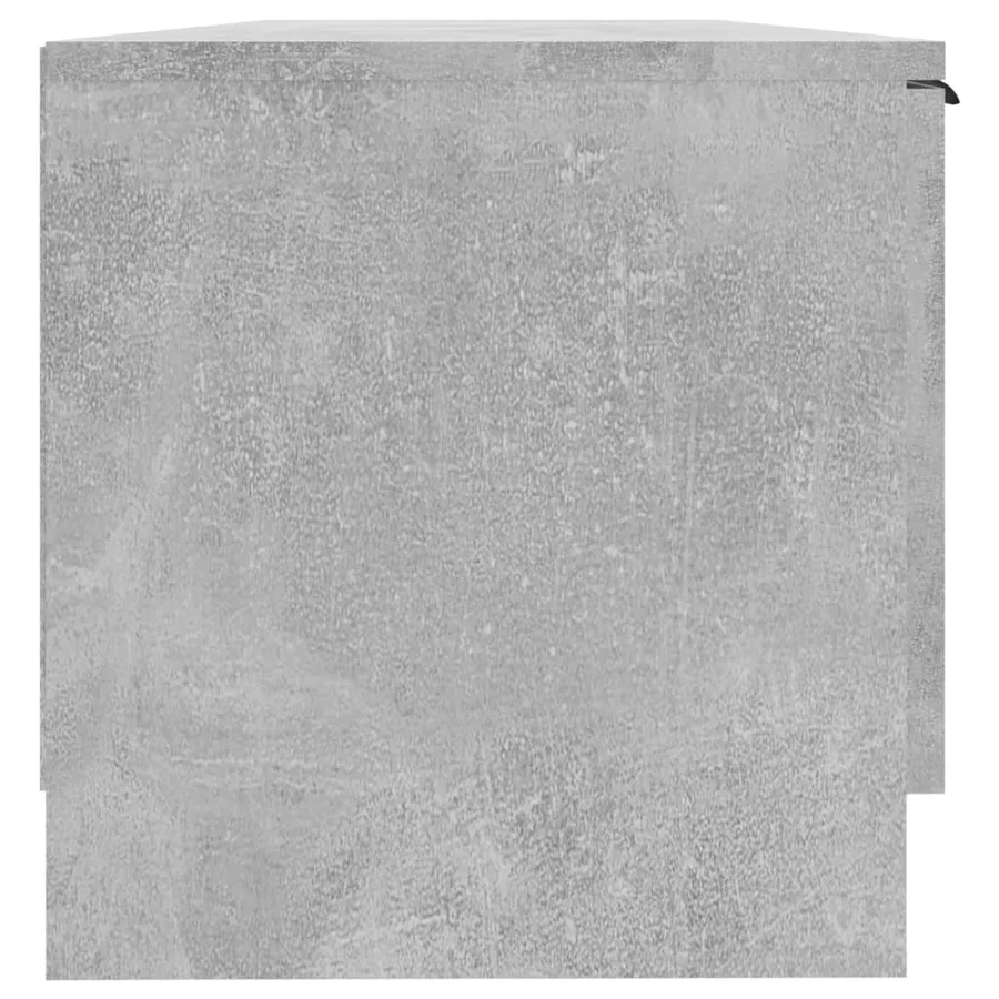Meuble TV Gris béton 102x35x36,5 cm Bois d'ingénierie - 5