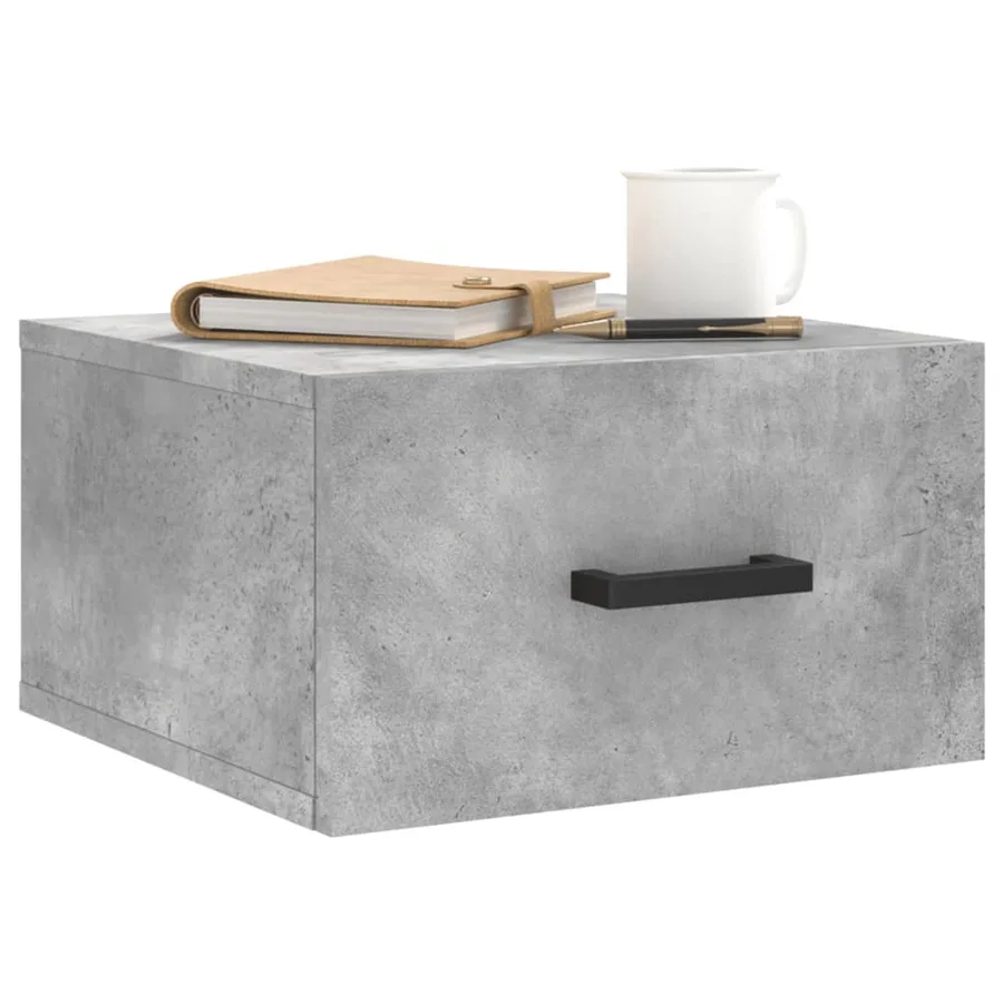 Tables de chevet murales 2 pcs gris béton 35x35x20 cm - 3
