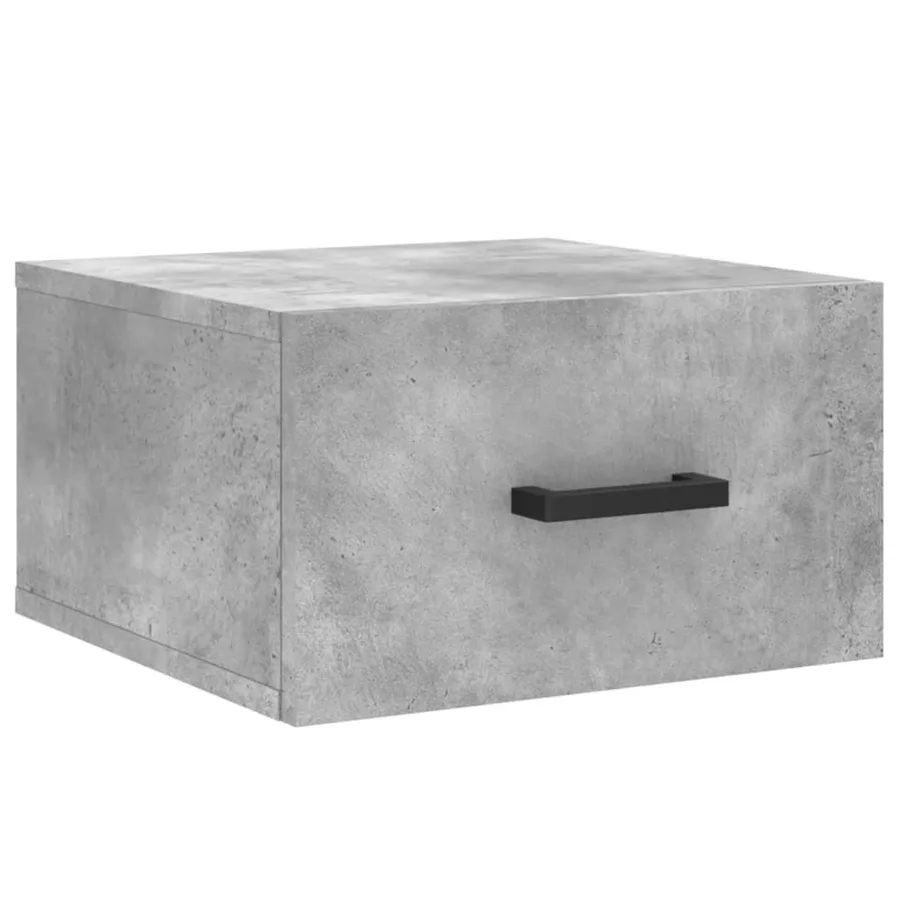 Tables de chevet murales 2 pcs gris béton 35x35x20 cm - 5