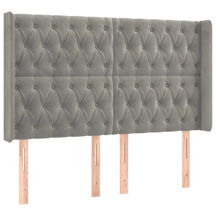 Sommier à lattes de lit matelas et LED Gris clair 140x200 cm - 7