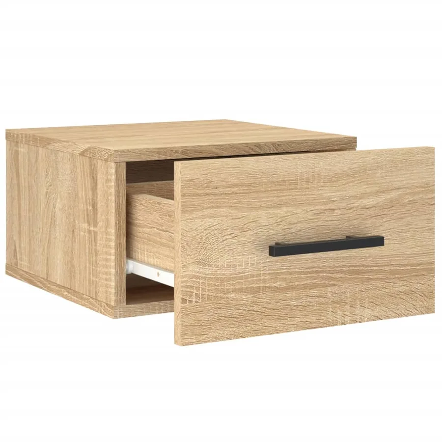 Table de chevet murale chêne sonoma 35x35x20 cm - 4