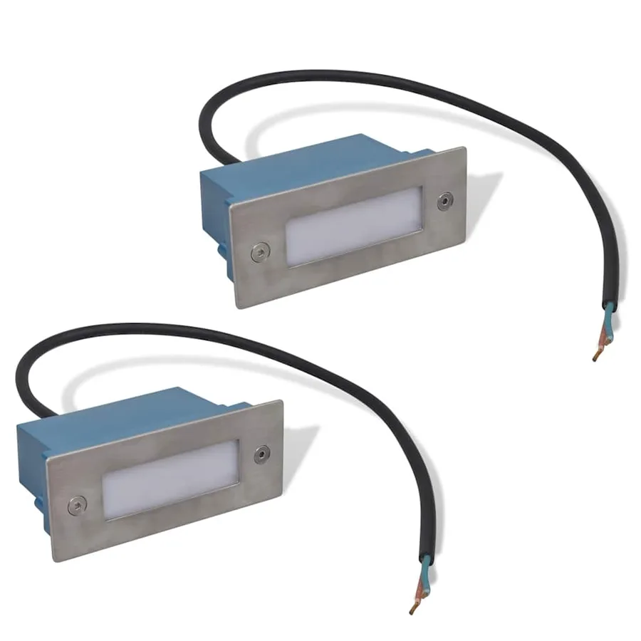 Lampe d'escalier encastrée à 2 LED 44x111x56 mm - 2