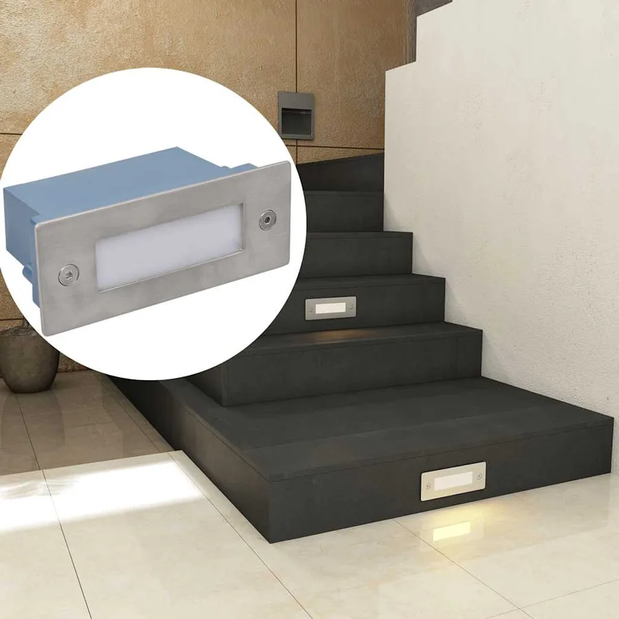 Lampe d'escalier encastrée à 2 LED 44x111x56 mm - 6