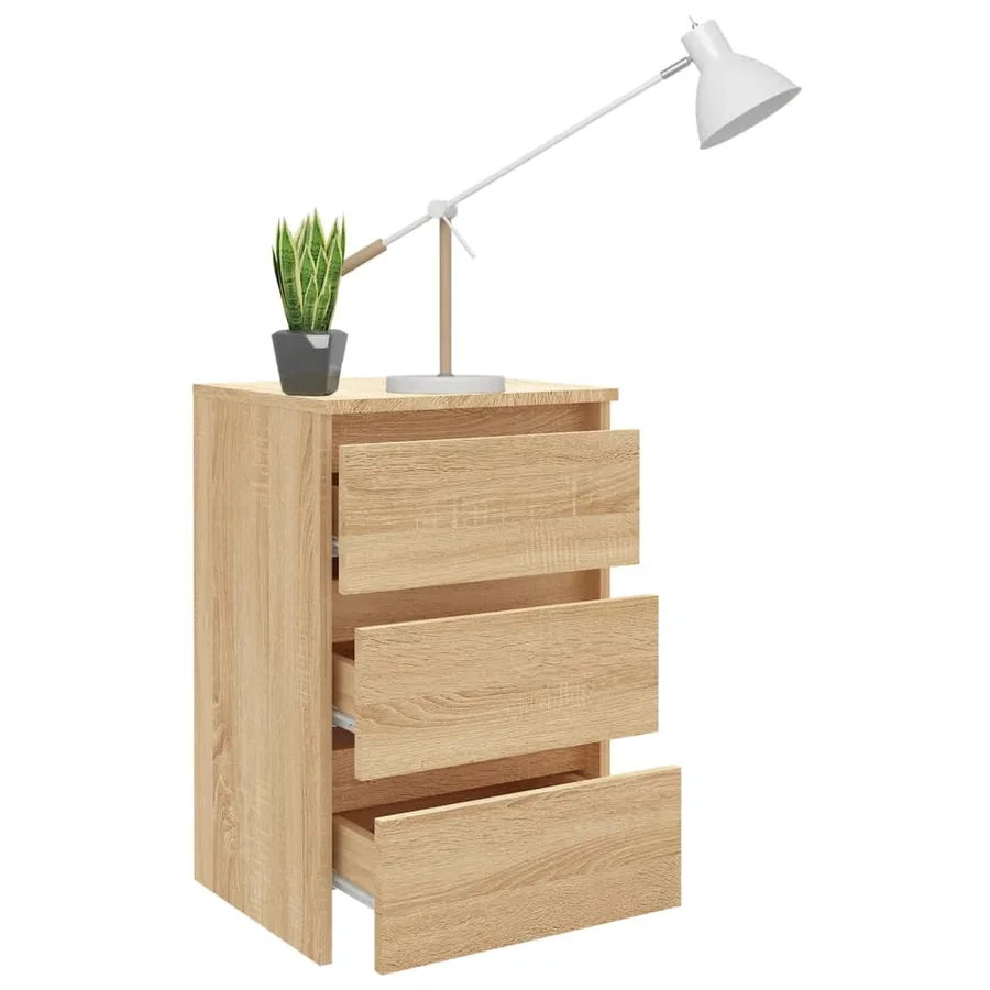 Table de chevet Chêne sonoma 40x35x62,5 cm bois d'ingénierie - 6