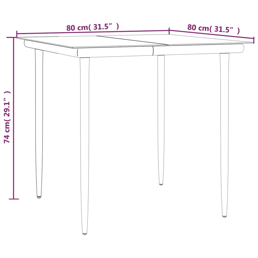 Ensemble à manger de jardin 3 pcs coussins résine tressée acier - 11