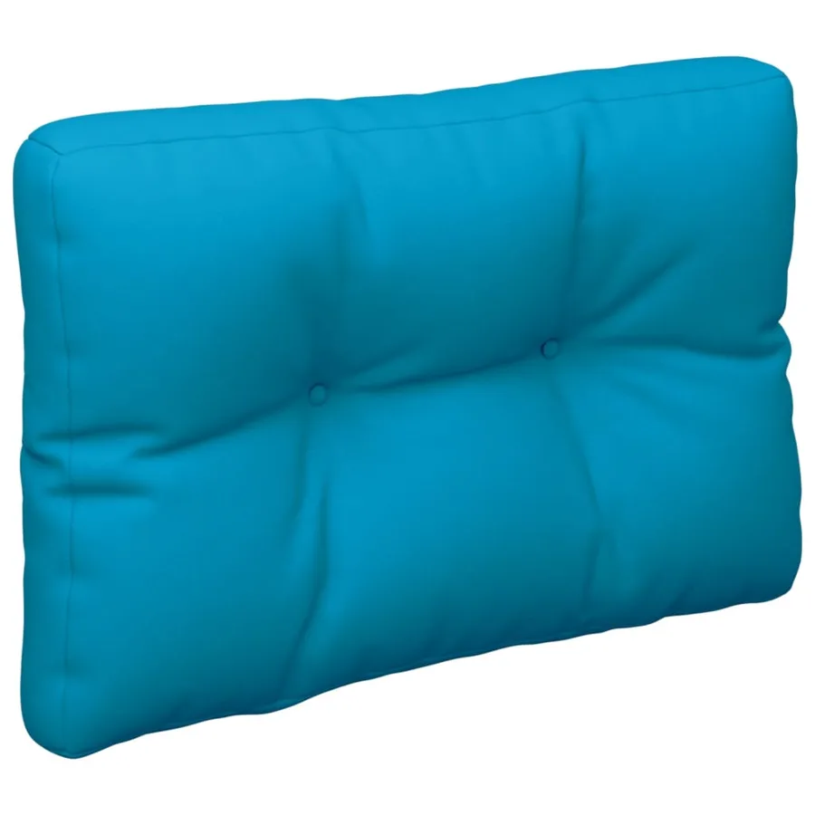 Coussin de palette bleu clair 60x40x12 cm tissu - 4