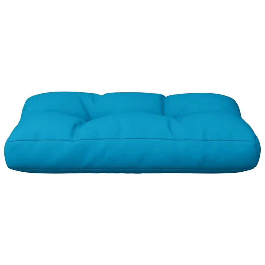 Coussin de palette bleu clair 60x40x12 cm tissu - 5