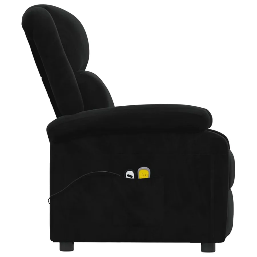 Fauteuil électrique de massage Noir Velours - 5