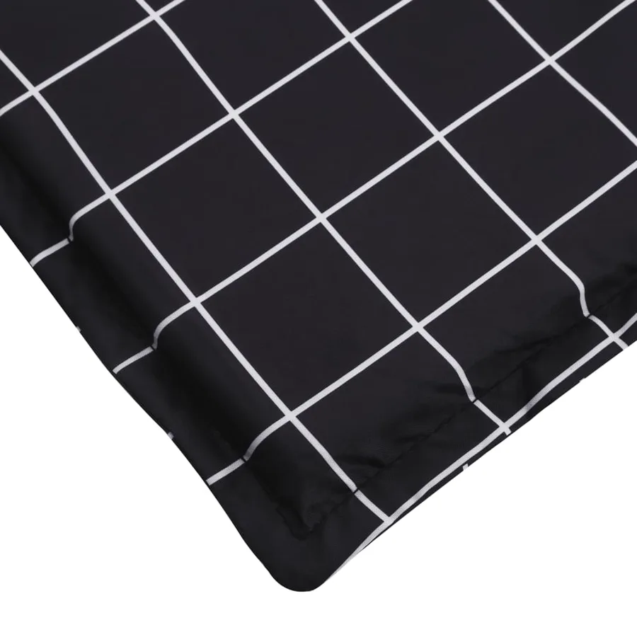 Coussin de chaise longue motif à carreaux noir tissu oxford - 6
